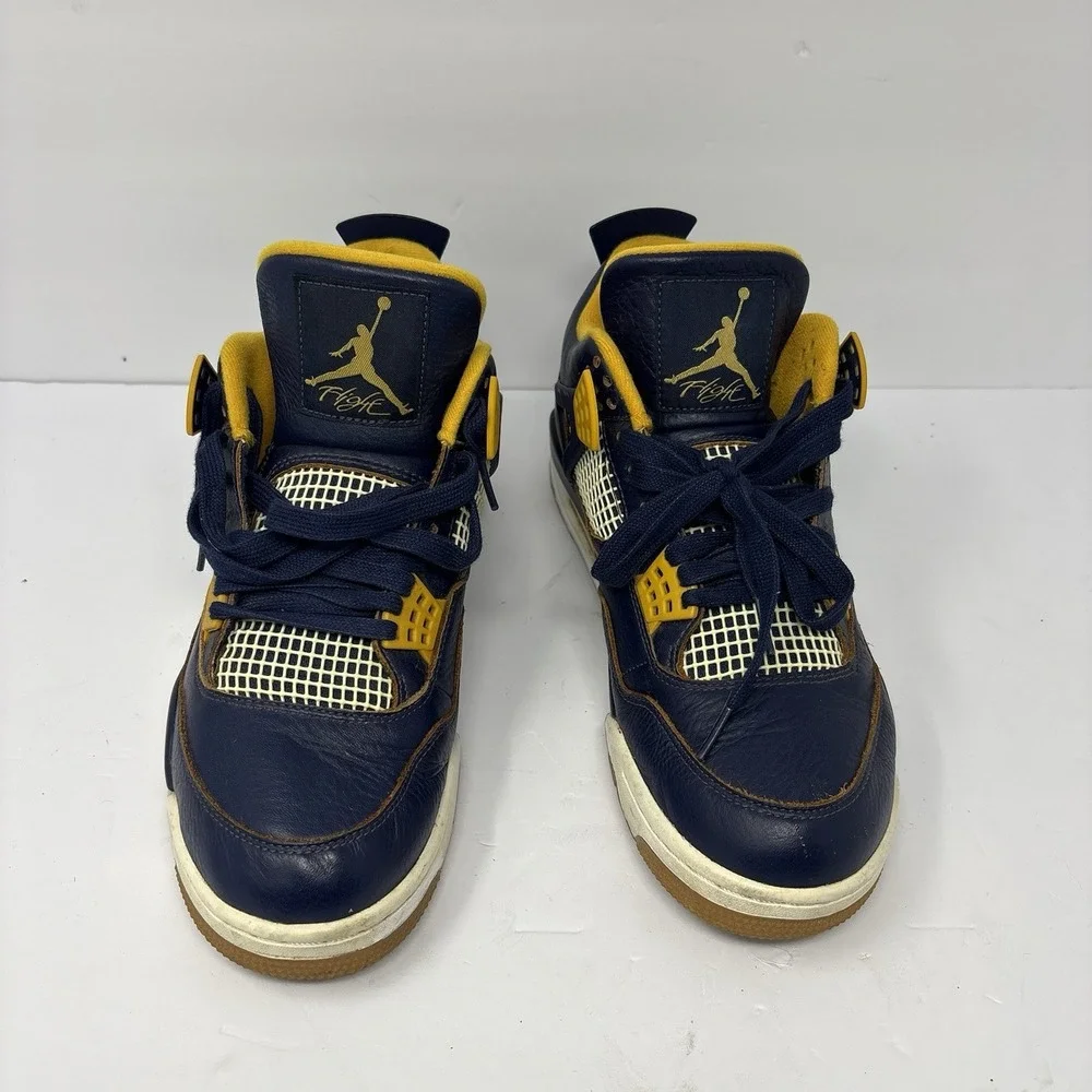 Air Jordan 4 Retro Dunk From Above Navy Gold Men's Size 10 308497-425